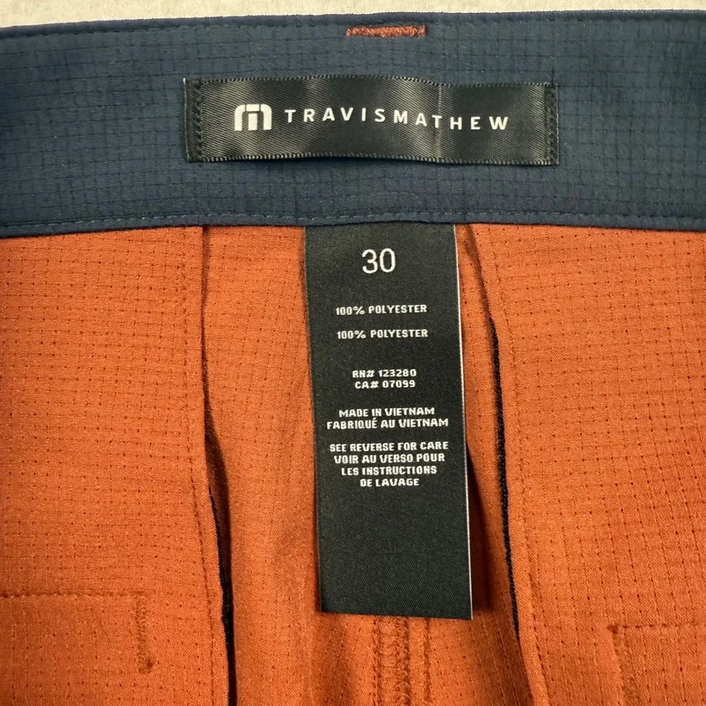 Travis Mathew Step Dance Shorts Mens 30 Maple Brown‎ A42324 9
